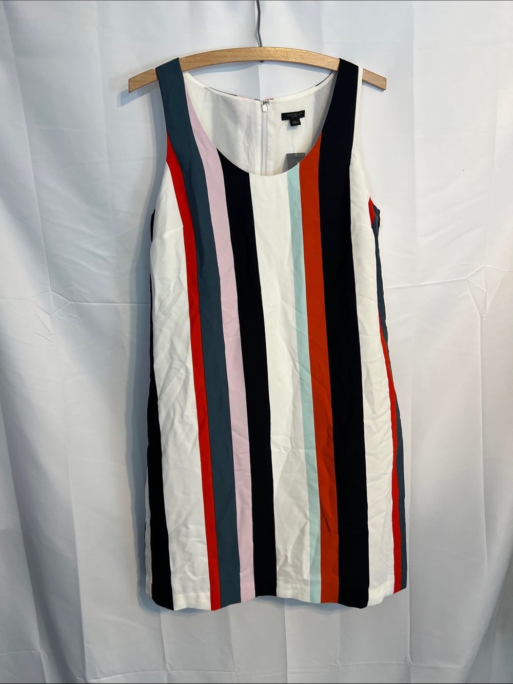 Ann Taylor multicolor Striped Sleeveless Shift Dress